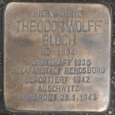 Stolperstein à la mémoire de Theodor Wolff Bloch