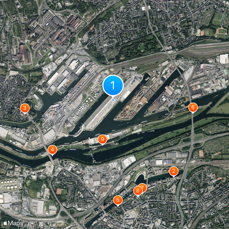 Duisburg-Ruhrort Hafen Mappa