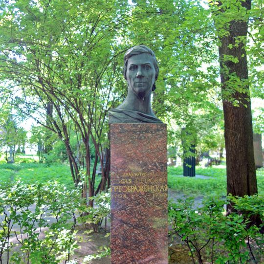 Могила и надгробие С.П. Преображенской , певицы