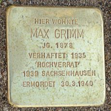 Stolperstein à la mémoire de Max Grimm