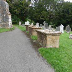 5 table tombs circa 5 metres south and west of parish church