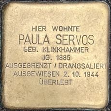 Stolperstein dedicated to Paula Servos