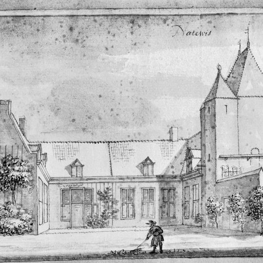 Terrein waarin overblijfselen van het versterkte huis Natewisch