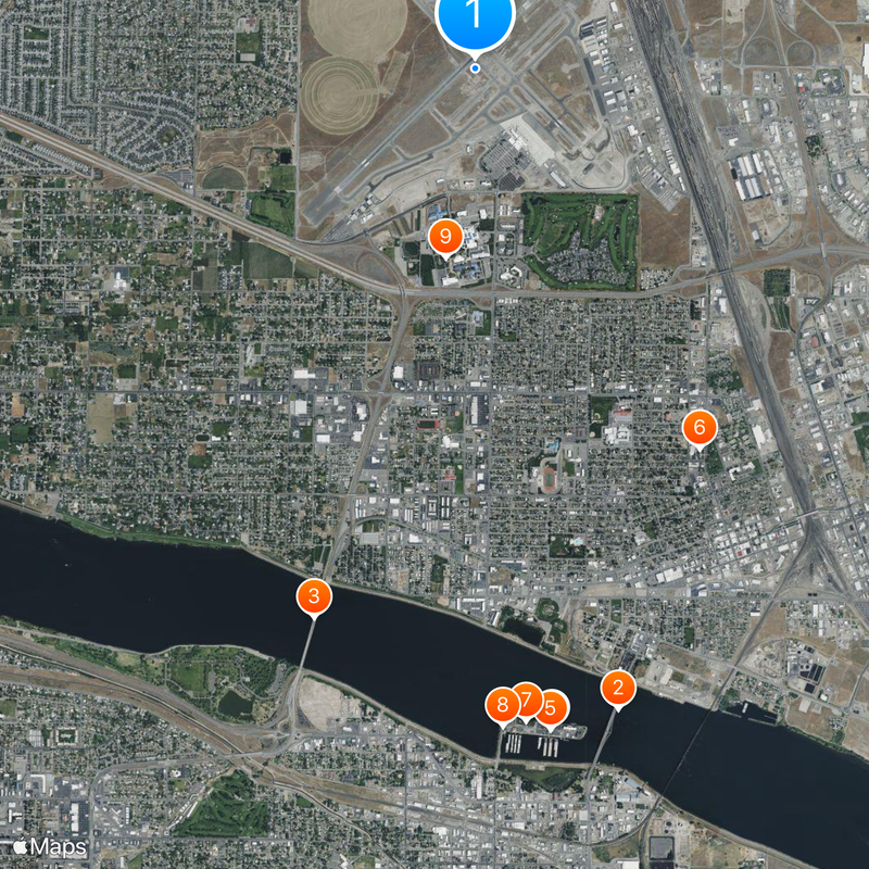 Tri-Cities Airport Map