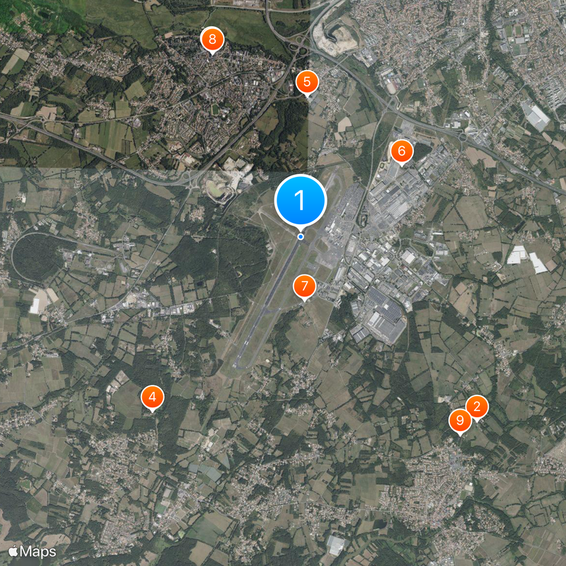 Aeropuerto de Nantes Atlantique Mapa