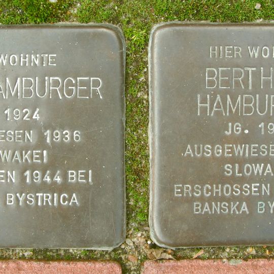 Stolperstein en memoria de Kurt Hamburger