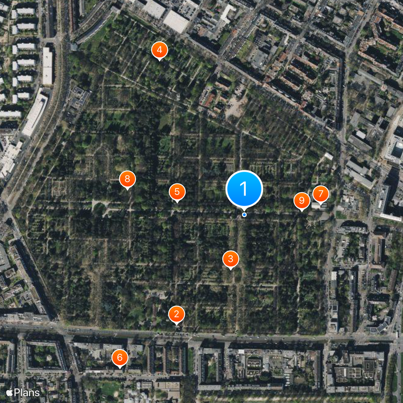 Melaten-Friedhof Karte