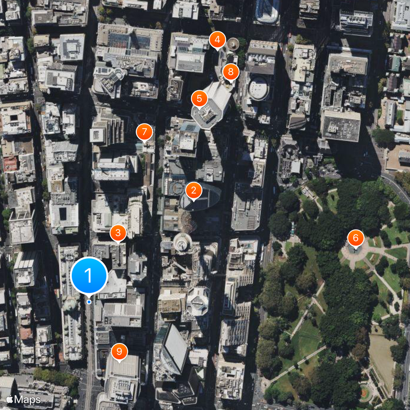 Queen Victoria Building Map