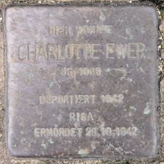 Stolperstein dedicated to Charlotte Ewer