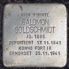 Stolperstein à la mémoire de Salomon Goldschmidt