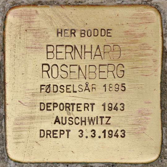 Stolperstein dedicated to Bernhard Rosenberg