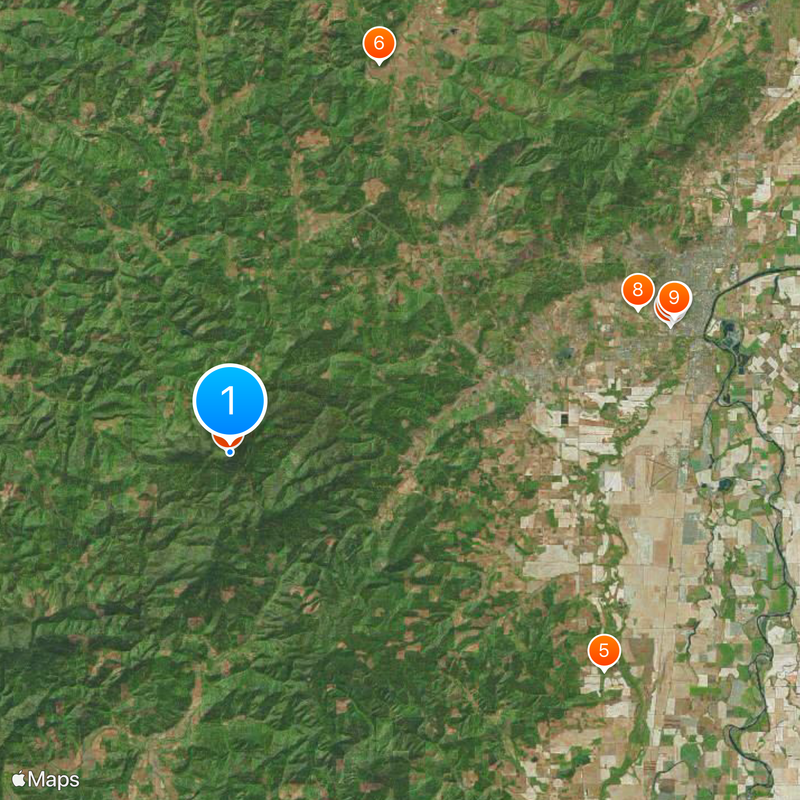 Oregon Coast Range Map