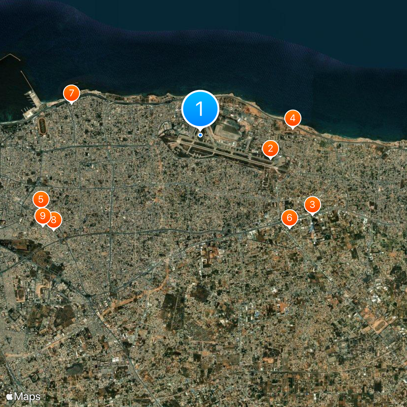 Mitiga International Airport Map