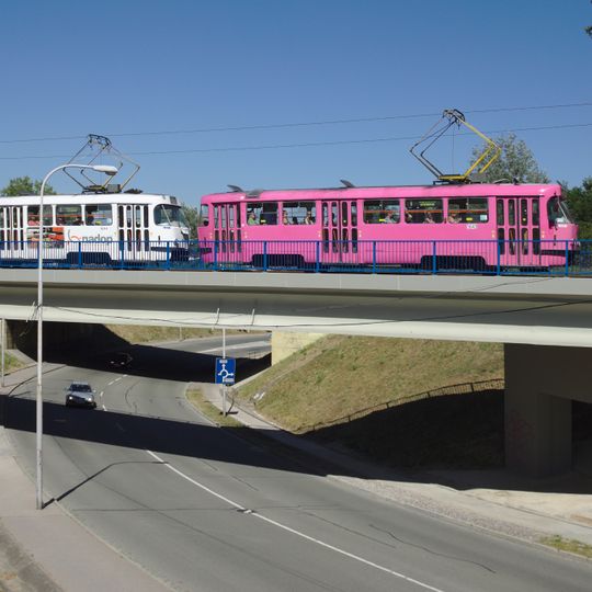 Tram bridge over Vejrostova street