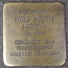 Stolperstein dedicated to Wolf Harry Hirsch