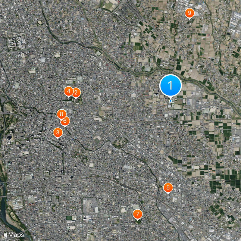 Maebashi High School Map