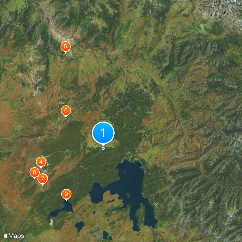 Parco nazionale di Yellowstone Mappa