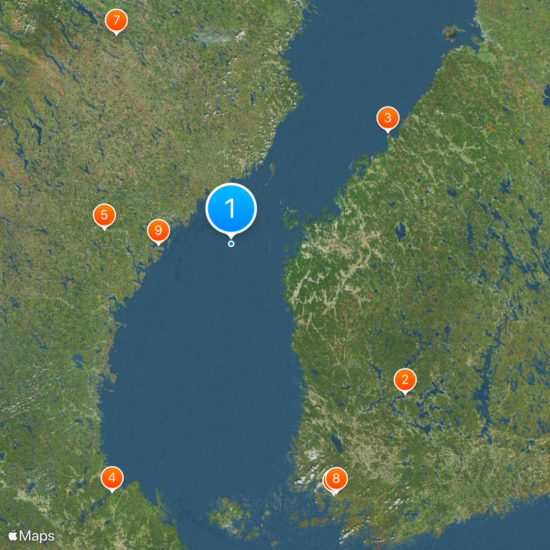 Zatoka Botnicka Mapa