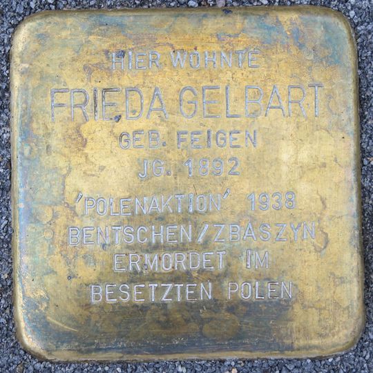 Stolperstein en memoria de Frieda Gelbart