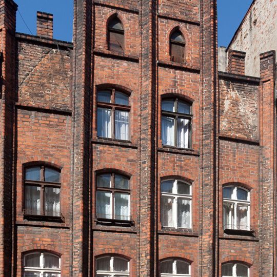 Fasada domu gotyckiego