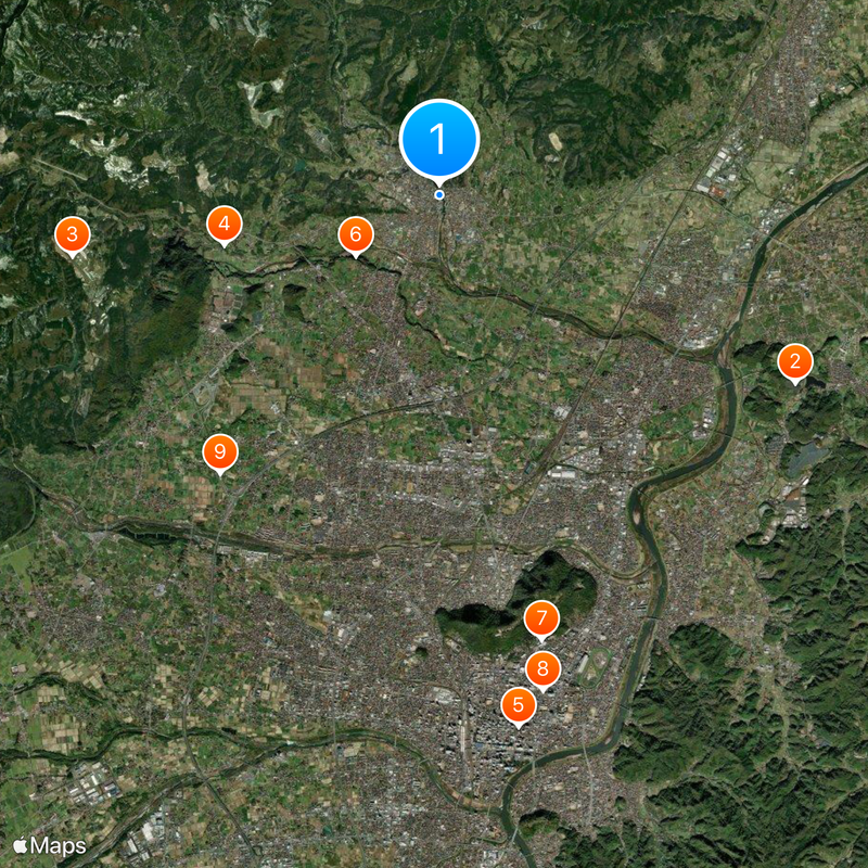 Iizaka Onsen Map