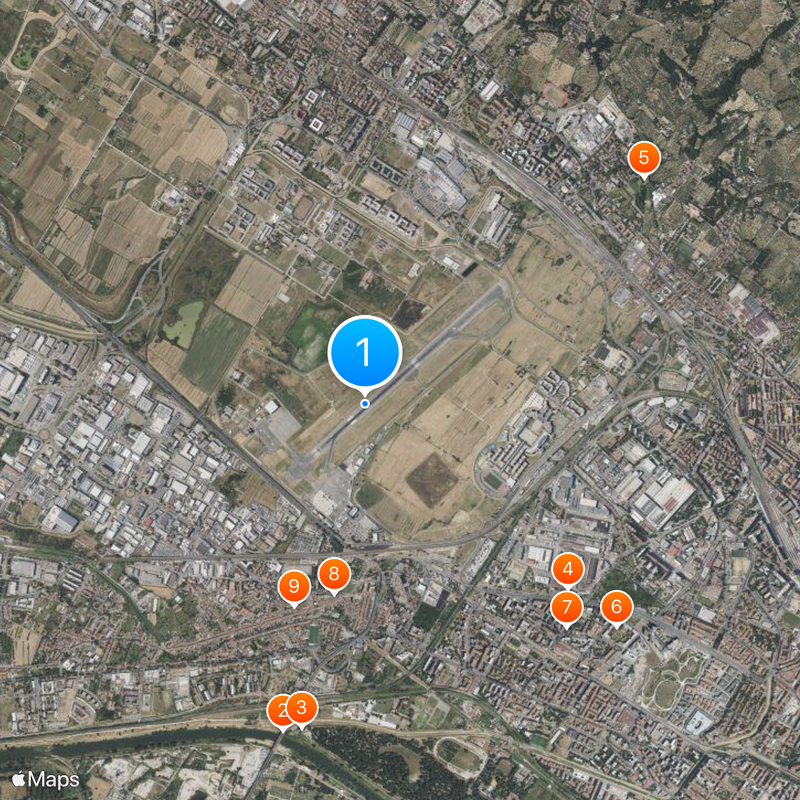 Port lotniczy Florencja-Peretola Mapa