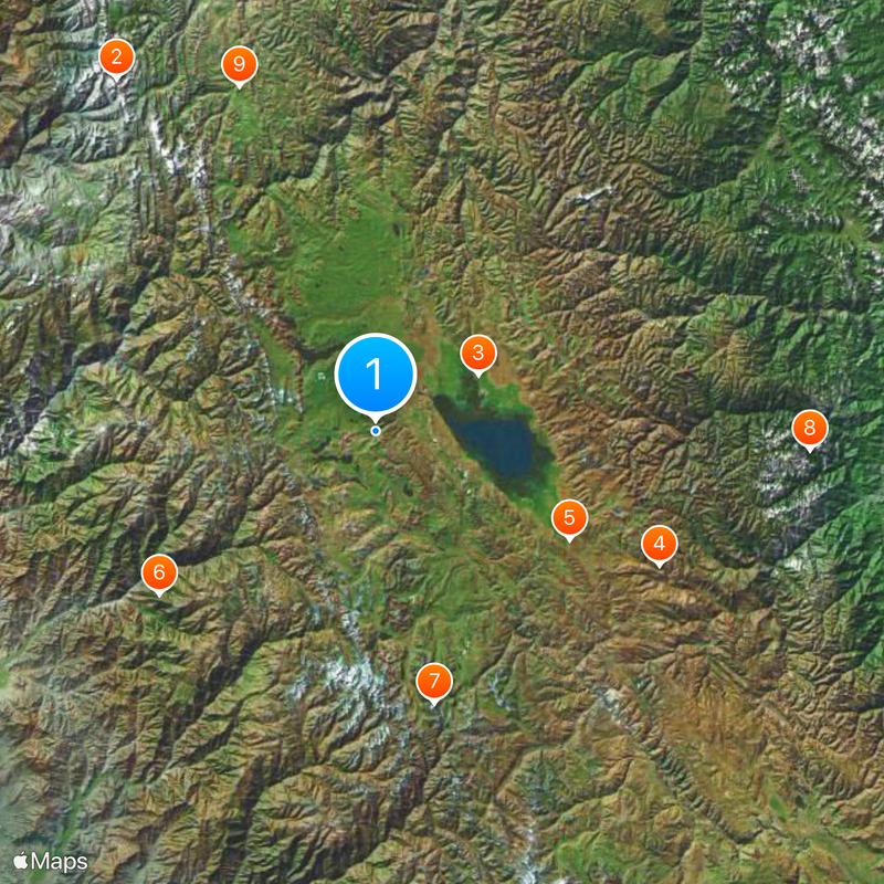 Huayllay stone forest Map