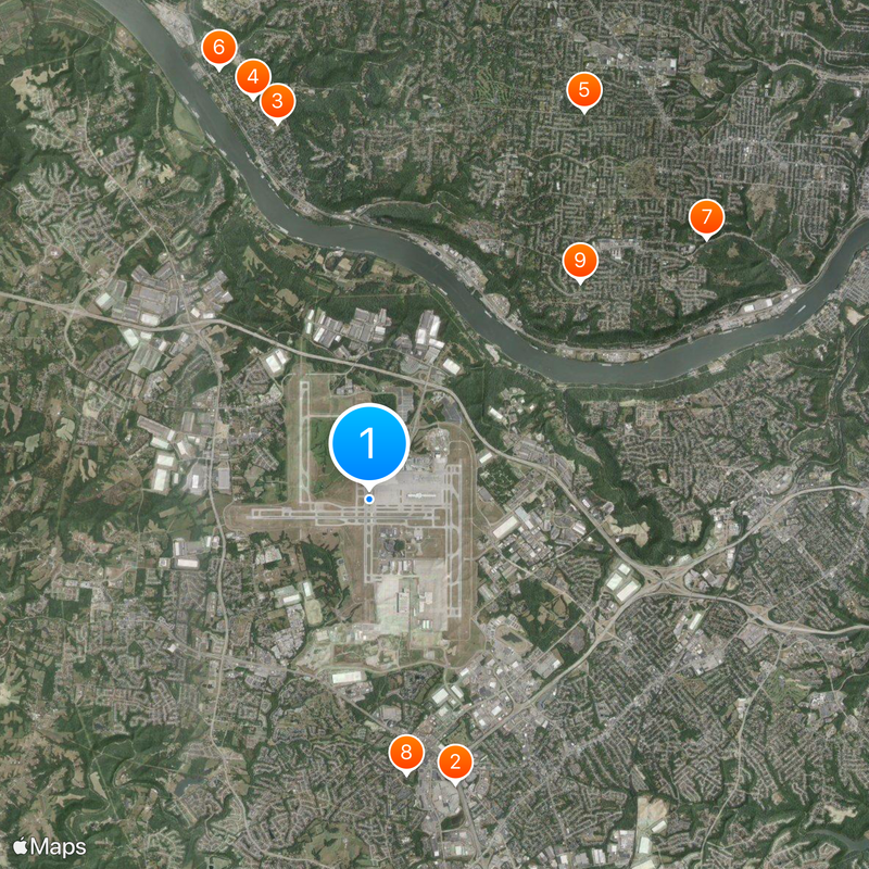 Cincinnati/Northern Kentucky International Airport Map