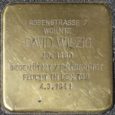 Stolperstein en memoria de David Wilzig