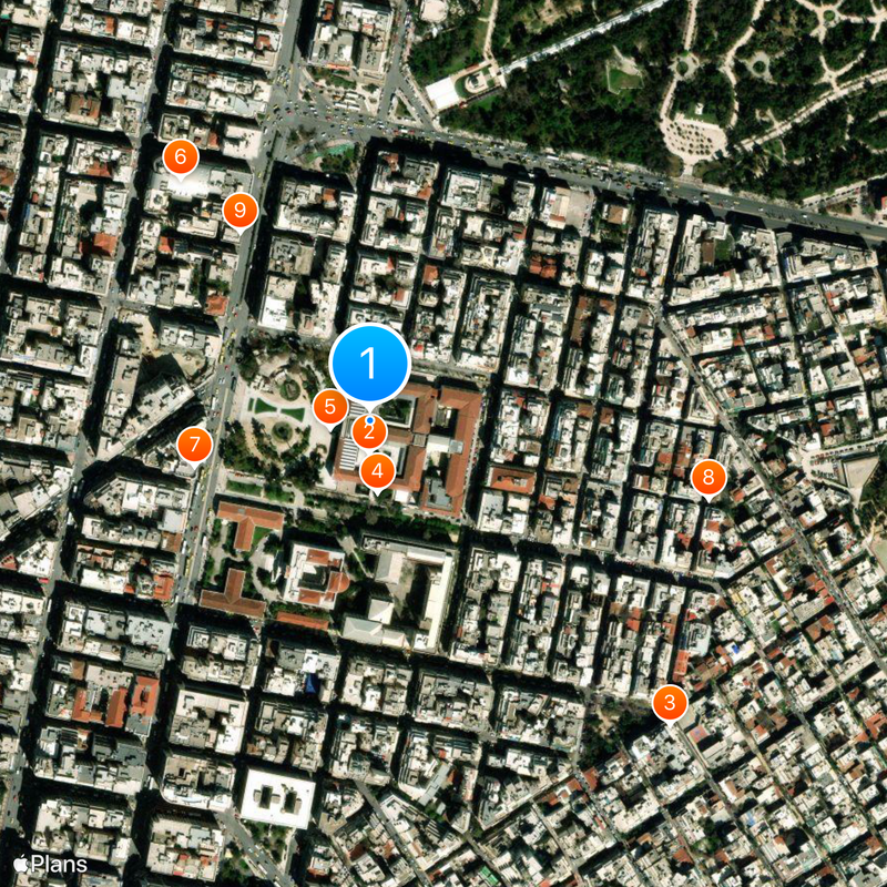 Museo Arqueológico Nacional de Atenas Mapa