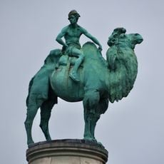 Camel and driver