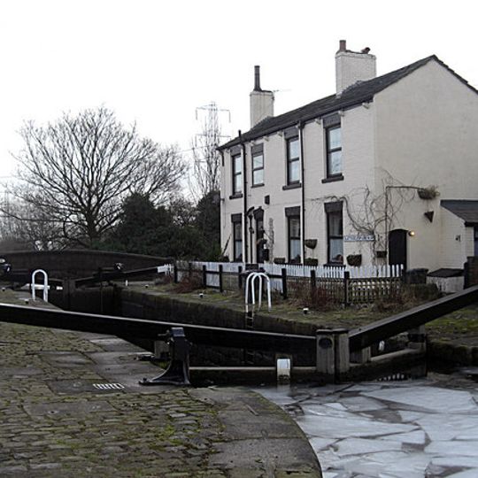 Rochdale Canal Slattocks Top Lock And Adjoining Bridge
