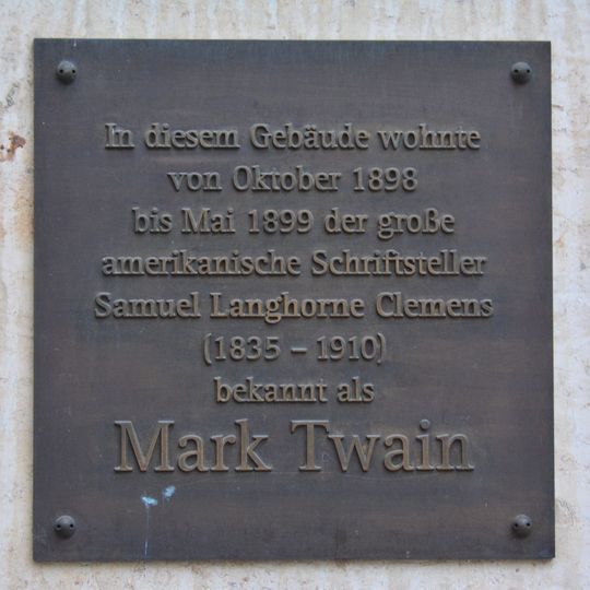 Gedenktafel für Mark Twain