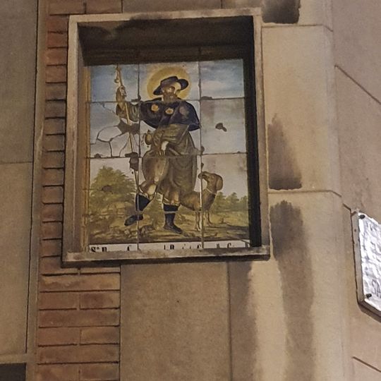 Ceramic panel of Saint Roch