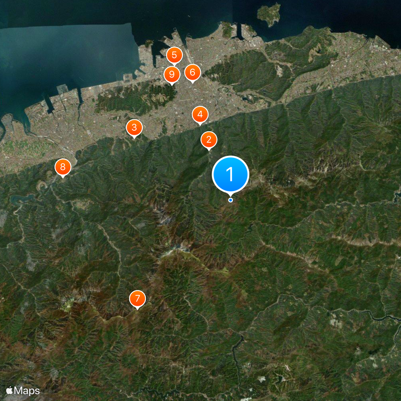 Besshi copper mine Map