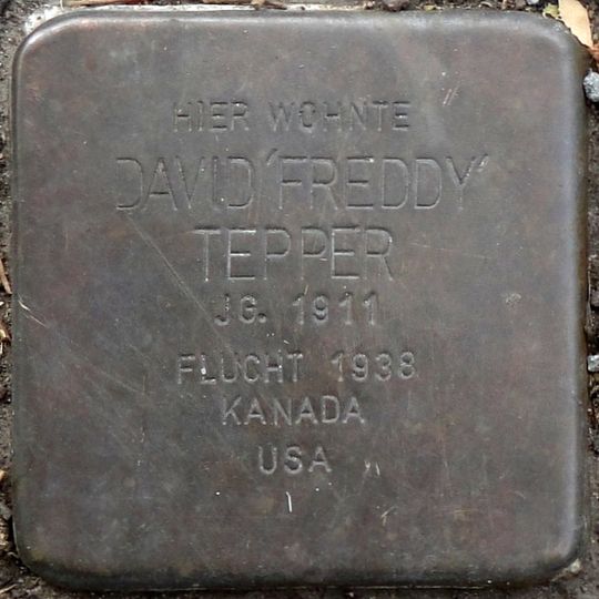 Stolperstein em memória de David Freddy Tepper