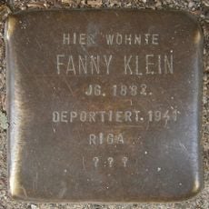 Stolperstein dedicated to Fanny Klein