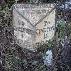 Milepost, E of RAF Hereford