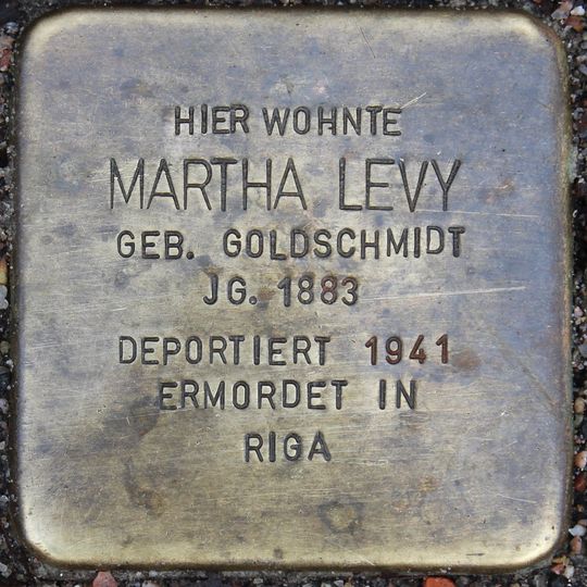 Stolperstein en memoria de Martha Levy