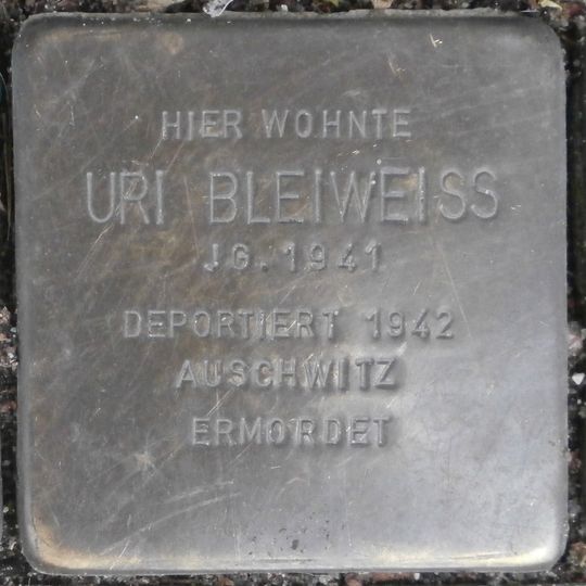 Stolperstein dedicated to Uri Bleiweiss
