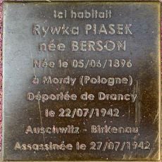 Stoleperstein à la mémoire de Rywka Piasek