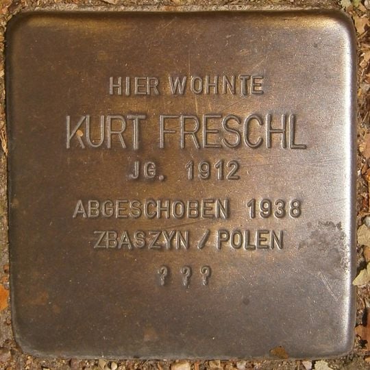 Stolperstein dedicated to Kurt Freschl