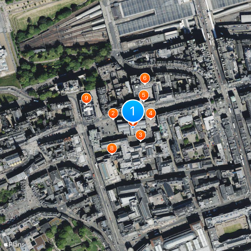 St Giles' Cathedral Kaart