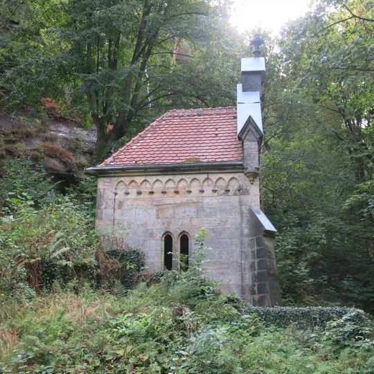 Claryho kaple na zrušeném hřbitově v Hřensku