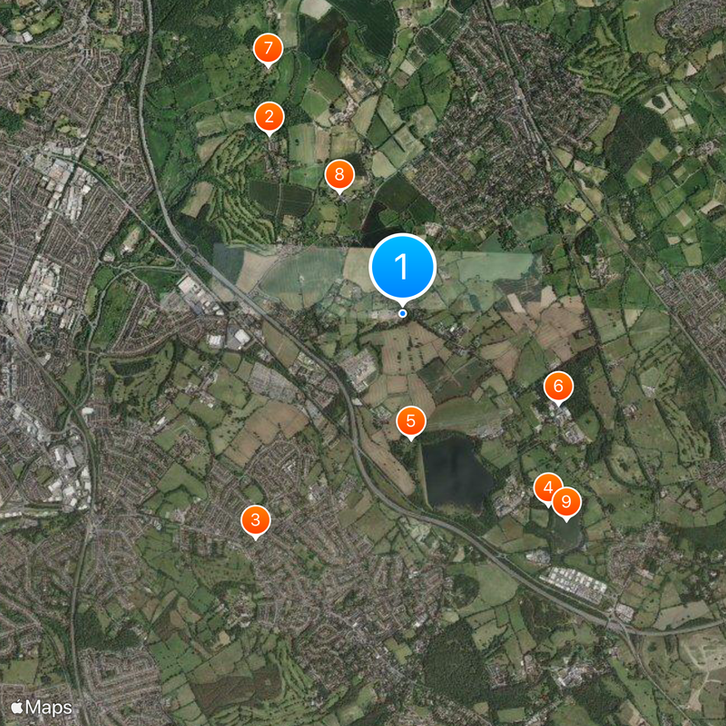 Bhaktivedanta Manor Map