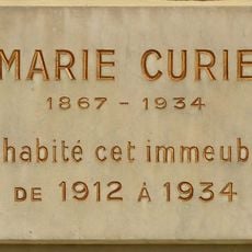 Plaque Marie Curie