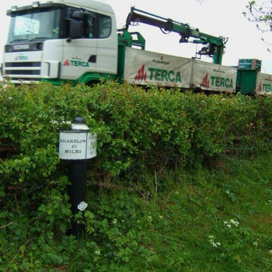 Trent And Mersey Canal, Canal Milepost Off A38 At Sk 1939 1722