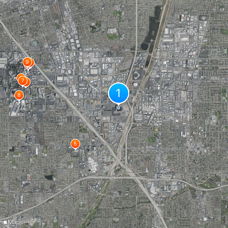 Angel Stadium of Anaheim Kaart