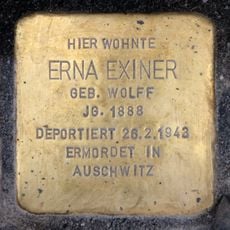 Stolperstein en memoria de Erna Exiner
