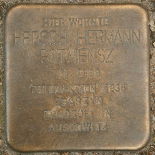 Stolperstein en memoria de Hersch Hermann Rotmensz